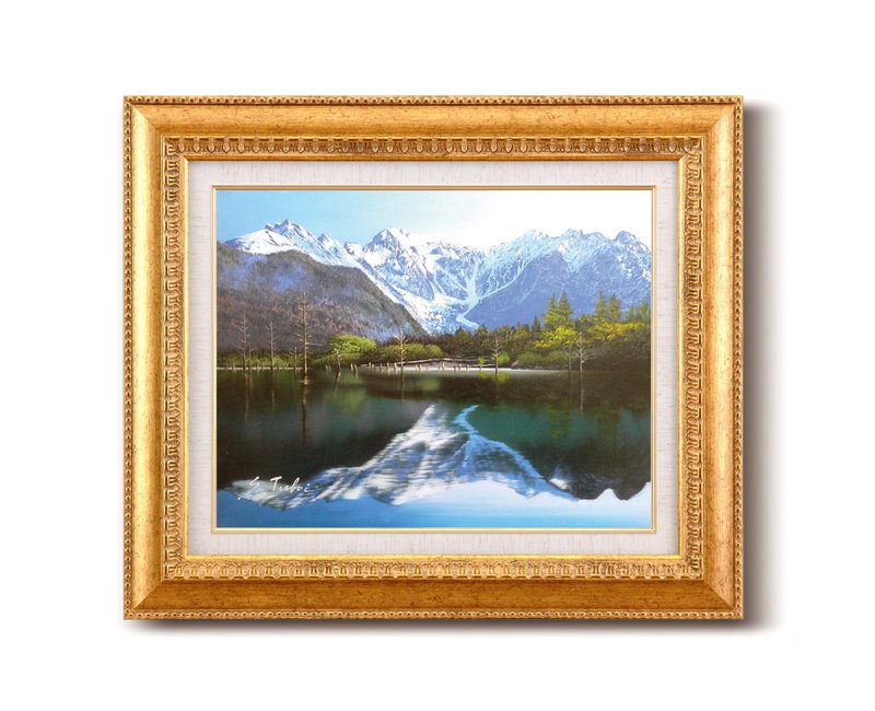 楽天市場】油絵 絵画 上高地大正池/インテリア 額入り 額装込 風景画