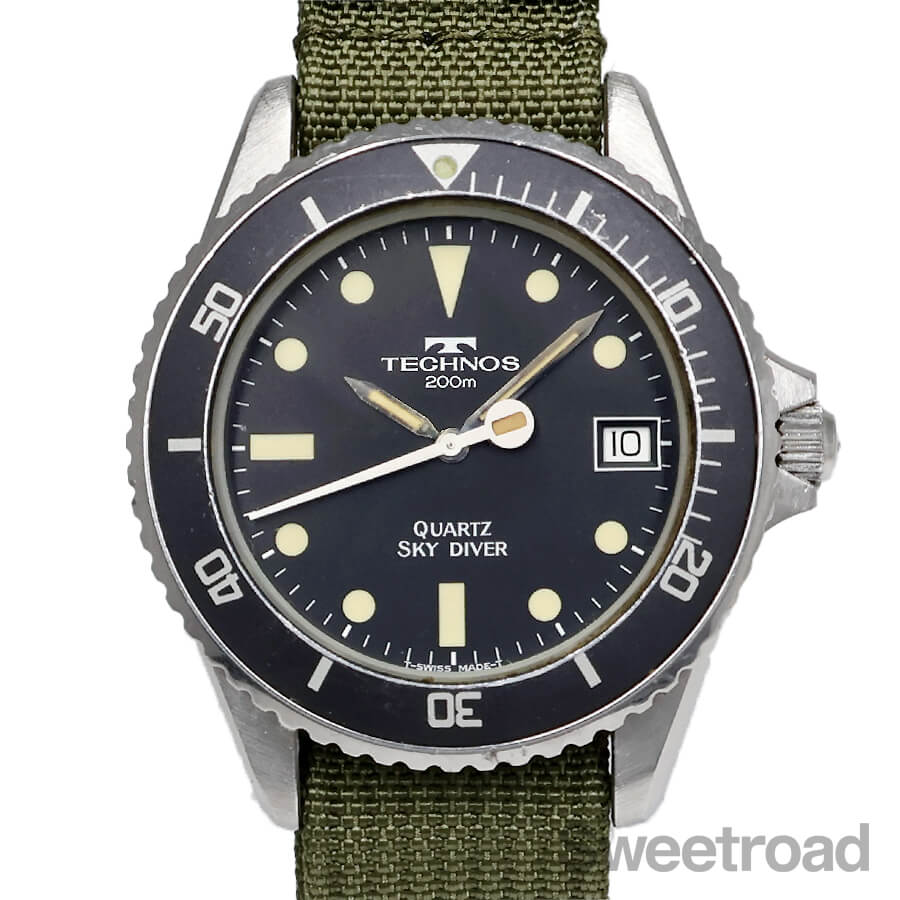 楽天市場】テクノス スカイダイバー クォーツ Ref.738.1002.4 1970年代