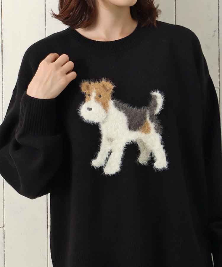 le petale Fluffy terrierニットプルオーバー | Bleu Bleuet（ブルー
