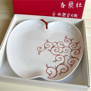 香蘭社 - 有田焼 香蘭社 赤繪町工房 赤絵唐草 大皿 りんご 盛皿 和皿