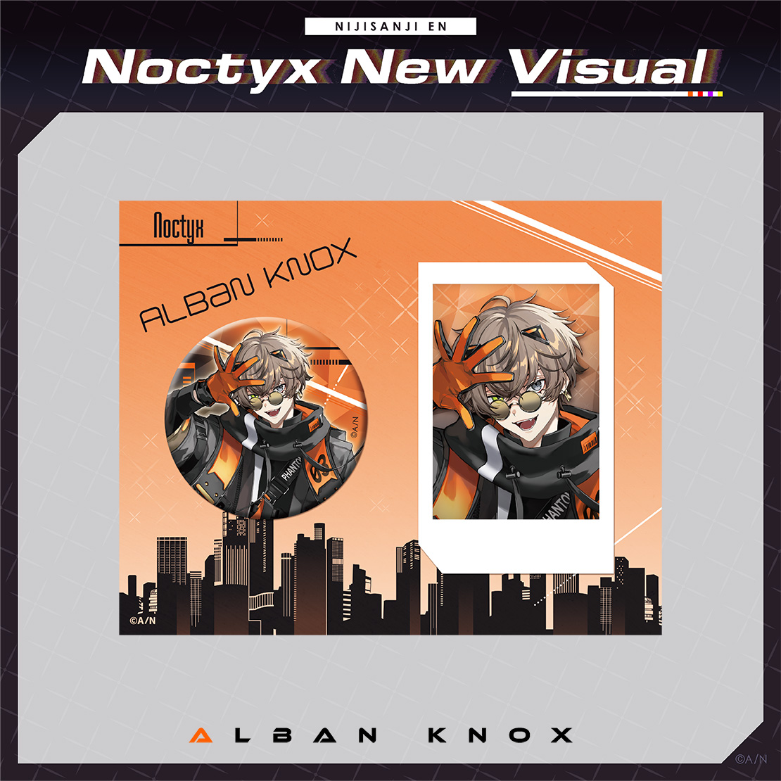 Noctyx New Visual】缶バッジ＆チェキ風カードセット｜にじさんじ