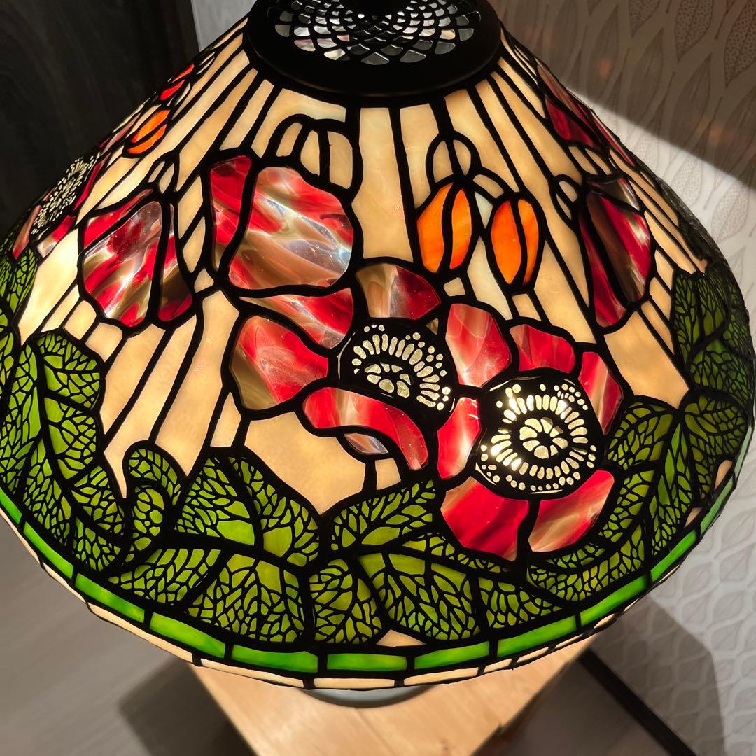 ステンドグラス ランプ ティファニーデザイン ポピーの花 - メルカリ