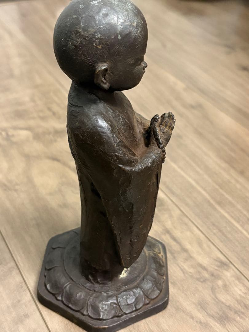 友沢正彦 祈り 21cm 仏像 地蔵菩薩 合掌地蔵 ブロンズ像 彫刻 - メルカリ