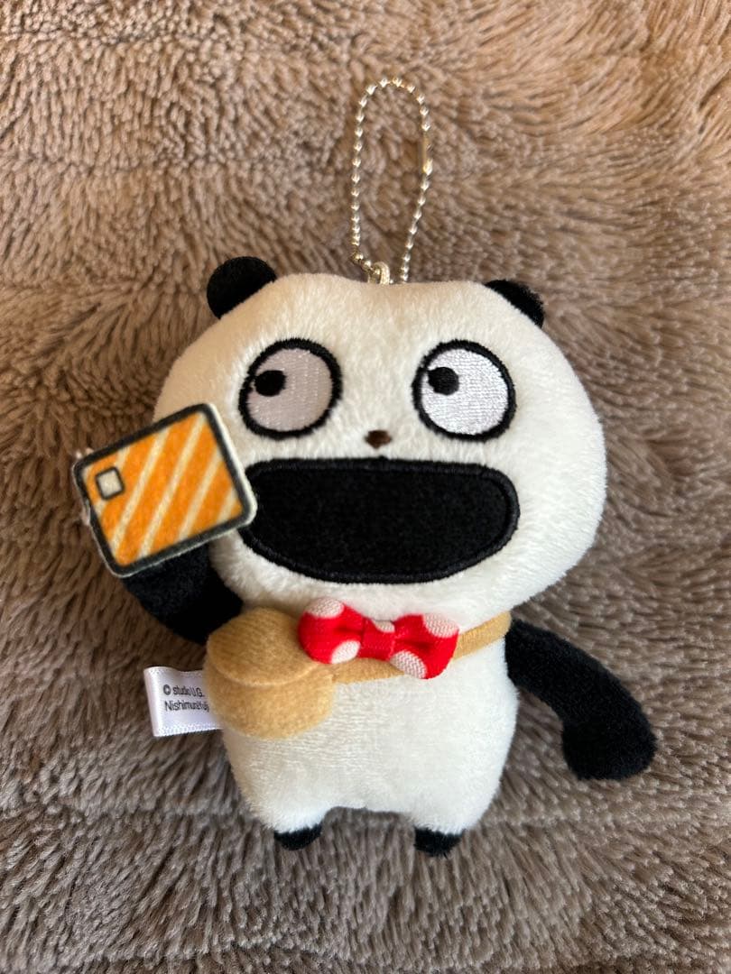 ごきげんパンダぬいぐるみ　ストラップ 公式] スタジオUG ぬいぐるみキーホルダー ごきげんぱんだ/こねずみ