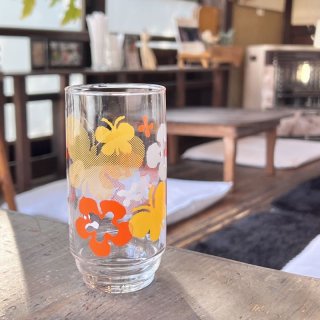 レトロポップ TOWA トーワ箸立て オレンジイエロー 花柄 H44